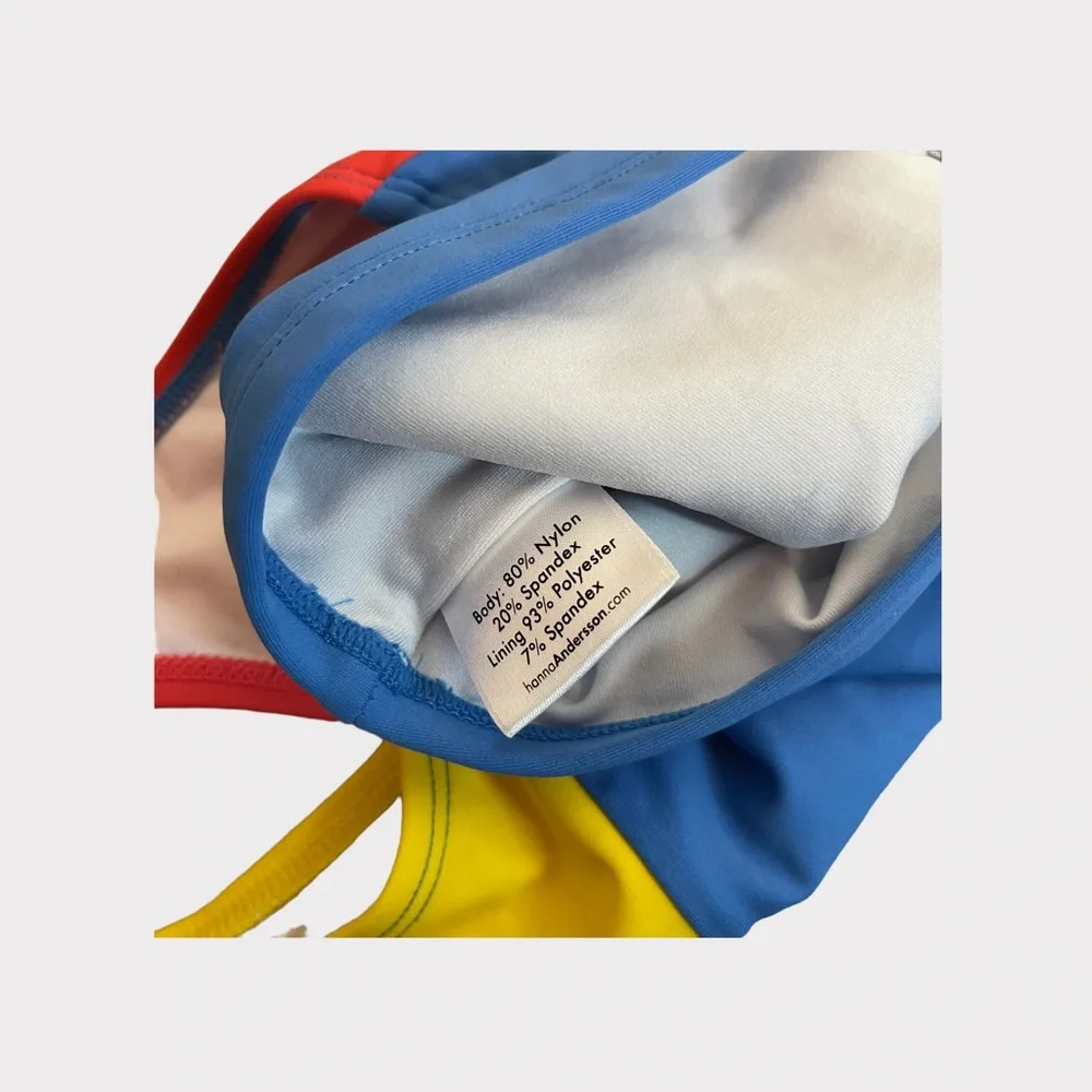 Hanna Andersson Color Block Halter Swim Top